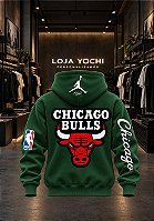Moletom 03 Cabos Chicago Bulls estampa estilo bordado- Blusa Com Capuz Bolso Canguru 100% Algodão UNISSEX
