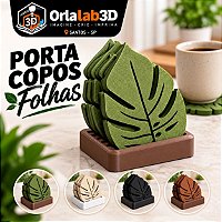 Porta-Copos Folhas com Suporte