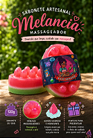 Sabonete Massageador de Melancia 🍉(Aprox. 120g)