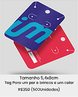 Cartela para Bijuterias 1 Par de Brinco 1 Colar - 54x80mm (500 Unidades)