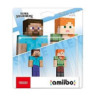 Amiibo Pack Steve e Alex Minecraft Super Smash Bros