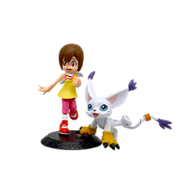 Diorama Kari e Tailmon - Digimon Adventures