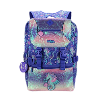 Mochila escolar Cavalo Marinho Rainbow Original Smiggle