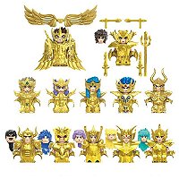 Pack 12 Cavaleiros do Zodíaco - Blocos de Montar