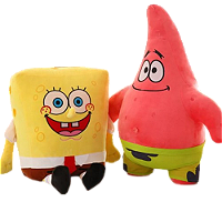 Pelúcias Patrick Estrela e Bob Esponja 55 CM