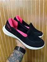 Tênis Sapatilha Olympikus Preto/Rosa/Branco