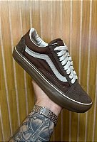 Tênis Vans Old Skool Marrom Couro Legítimo. OBS: Último Par Mostruário.