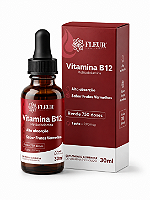 Vitamina B12 Fleur Sabor Frutas Vermelhas 30ml Sublingual Em Gotas Vegano