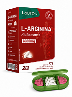 L-arginina 1000mg 60 Cápsulas Premium Linha Lauton Sem Sabor