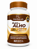 Óleo de Alho 250mg Allium Sativum HerboLab 60 Cápsulas