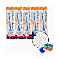 Clareador Dental Whiteness Perfect 16% - 5 Seringas + 2 Pares de Moldeiras