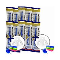 Clareador Dental Whiteness Perfect 22% - 8 Seringas + 2 Pares de Moldeiras
