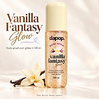 Dapop Body Splash Vanilla Fantasy Glow com Glitter Bruma Perfumada Desodorante Corporal 120 ml