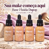 Base Líquida Facial Fluida Dapop Make Bem 30 ml