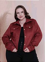 Jaqueta Suede Premium Feminina Marsala