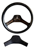 Volante Tampa Buzina Gol Parati Quadrado 1984 A 1996 Detalhe Preto