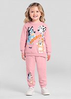 Conjunto da BLUEY ORIGINAL Blusão e Calça Jogger Moletom - 4 a 8 anos - roupa da