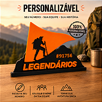 Placa Personalizada Legendários 3D – Número e Nome da Equipe Lembrança de Fe