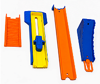 Kit Lançador De Carros Pista E Rampa Compatível com encaixe para Hot Wheels 1/64