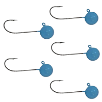 KIT CHUMBADA ANZOL JIG HEAD 3 90° FACETADA 12G AZUL BEBE 5UN