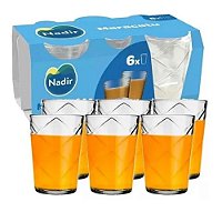 Jogo de Copos Maracatu 265ML com 6 Unidades Vidro Resistente - Nadir Figueiredo - PANAMI