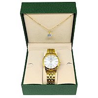 Relógio Feminino Tuguir Analógico 9182H Dourado e Branco