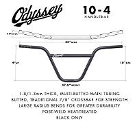 GUIDÃO ODYSSEY TEN FOUR 10X30 - BMX PRIDE LOJA DE BMX