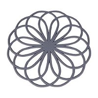 Descanso de Panela Flor de Silicone - Cinza - Mimo Style