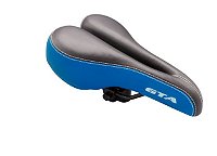 Selim mtb vazado costurado cor preto/azul CÓD.: 10735