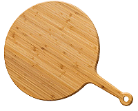 Tábua Redonda com Cabo para Pizza em Bambu