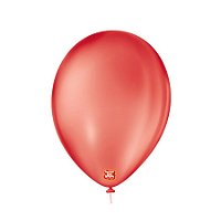 Balão de Festa Látex Liso - Vermelho Quente - 1 unidade - São Roque - Rizzo