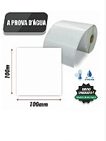 Rolo de Etiqueta Adesiva BOPP Térmico 100x100 (mm) 300 etiquetas por rolo Zebra Argox Elgin