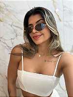 Óculos Taly Preto com dourado