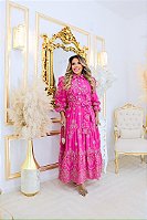 Vestido Chemise Maxi Midi Terra Prometida Rosa