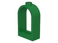 Moldura de janela com topo redondo 1x2x2x 2/3 Verde
