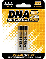 Pilhas Alcalinas DNA Power AAA 2 Unidades(Palito)