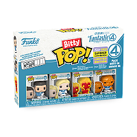 Funko Bitty Pop! Marvel Quarteto Fantastico Mister Fantastic Invisible Woman Human Torch The Thing 4 Pack Exclusivo SDCC 2025