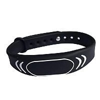 PULSEIRA RFID DE 13.56MHZ SILICONE AJUSTAVEL - COR PRETO