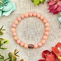 Pulseira de Pedra Natural Calcita Laranja - Aumentar a Criatividade, Realização de Novos Projetos e Vitalidade