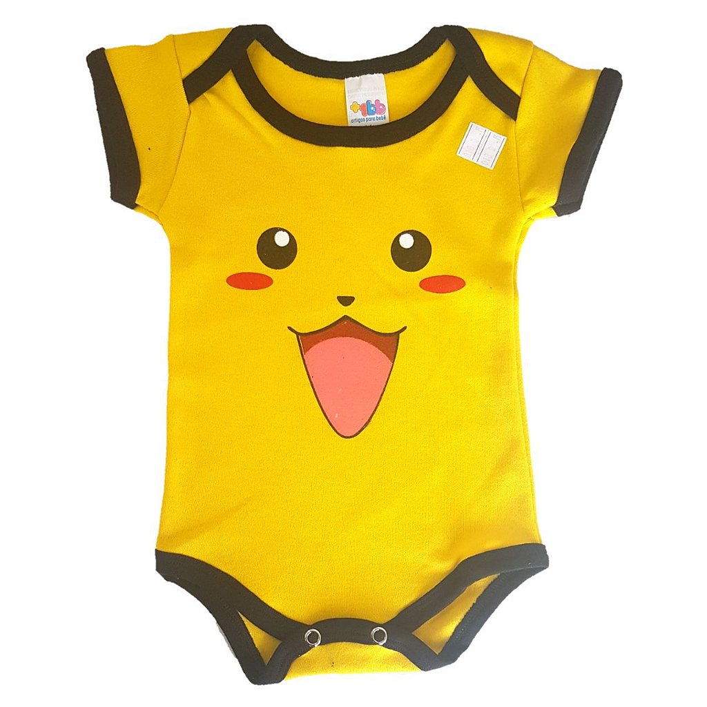 Body Divertido Pikachu Belita Mimos Enxoval Para Bebe E Mimos Para Bebe Loja De Bebe