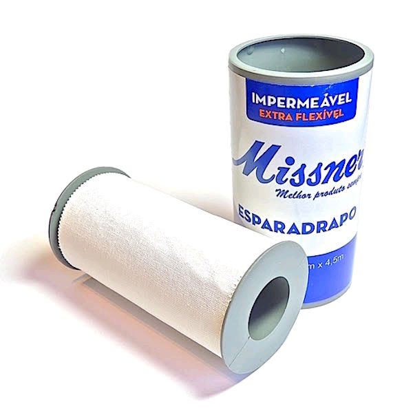 Esparadrapo Impermeável 2,5cm X 4,5m Branco Kit C/6 Missner