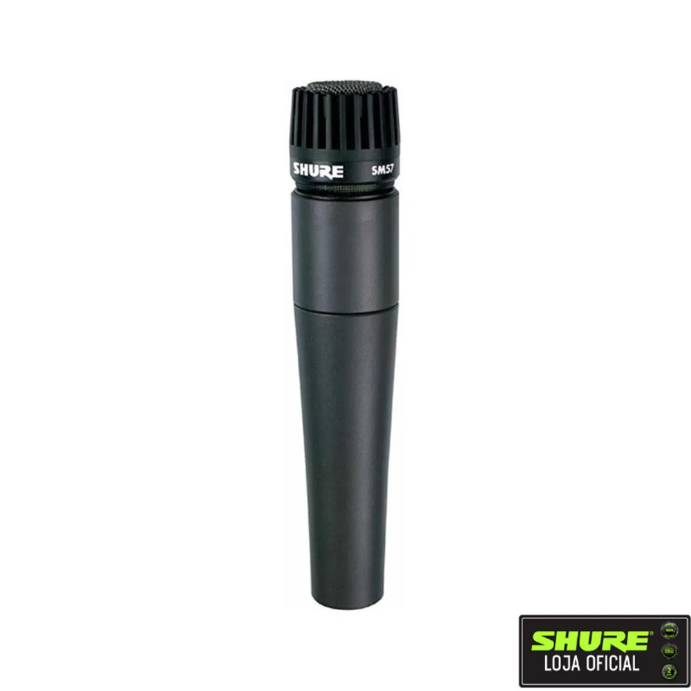 Microfone Com Fio Shure SM57-LC - Toda Música Instrumentos Musicais