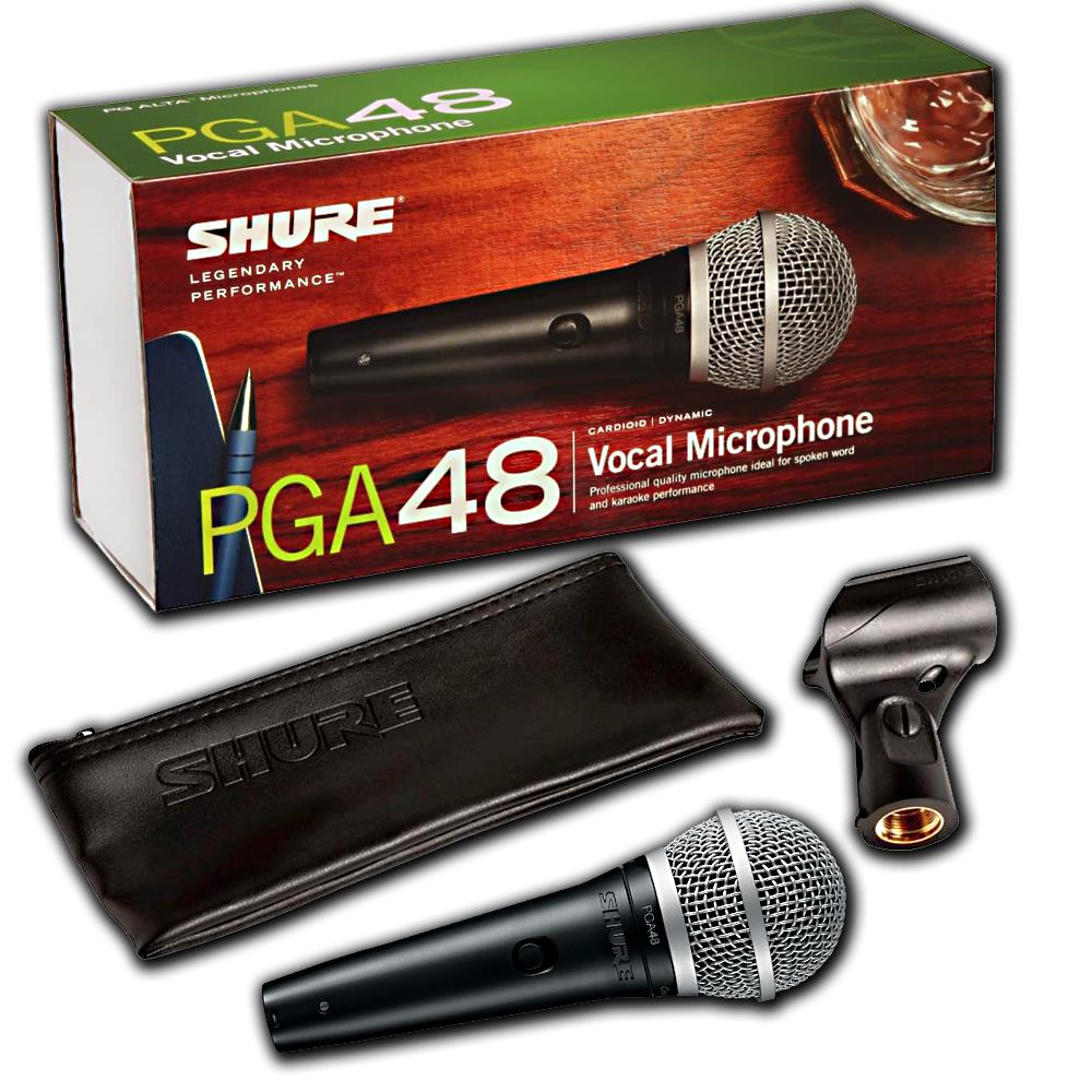 Microfone Com Fio Shure PGA48-LC - Toda Música Instrumentos Musicais