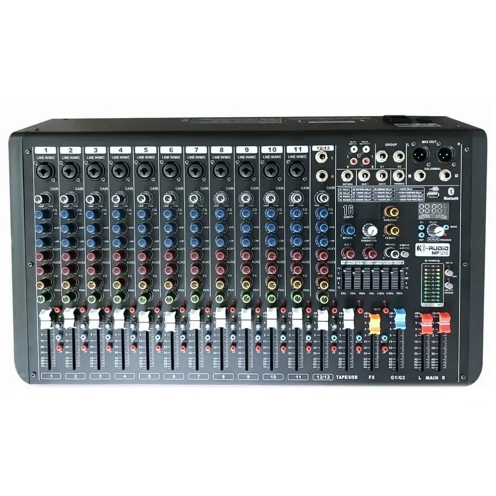 Mesa De Som 12 Canais K-Audio MP12.2 - Toda Música Instrumentos