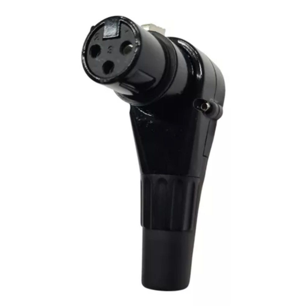 Plug XLR Fêmea Cabo Santo Angelo SAS3 90 Graus Preto - Toda Música