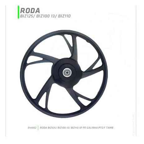 Jogo Roda Rodão Liga Leve Moto Biz 125 Biz 110 Esportiva 5 Pontas Pé  Galinha Preta Lançamento Scud - Roda de Moto - Magazine Luiza