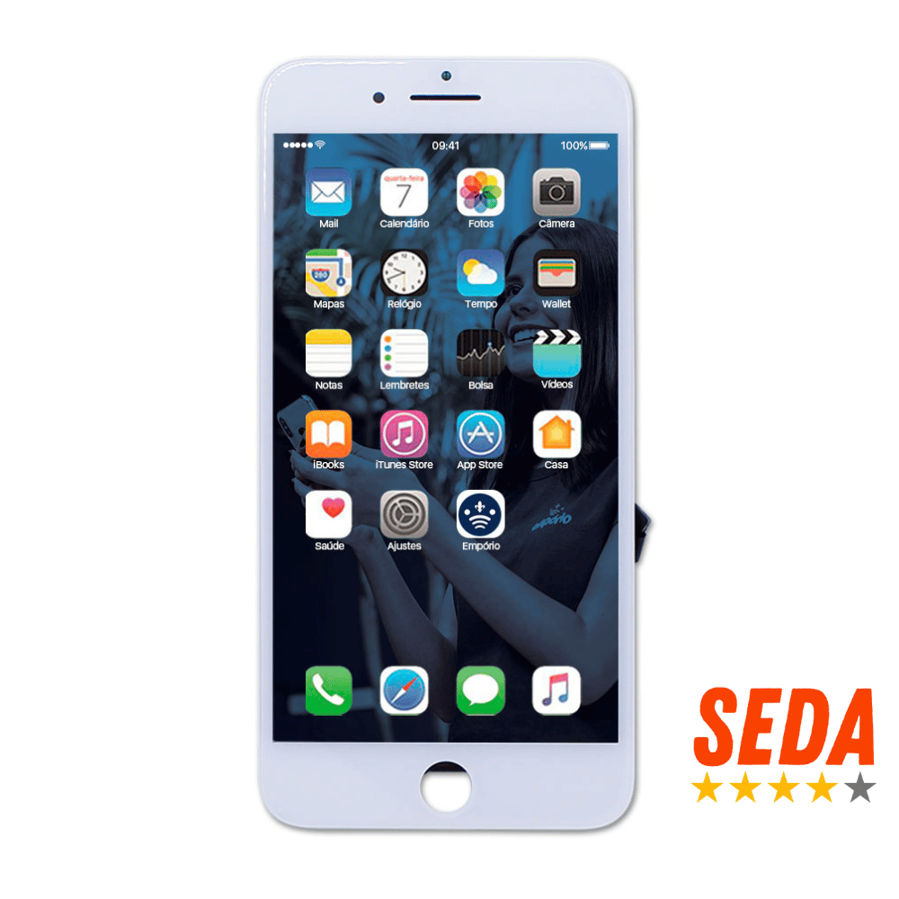 Apple Tela Frontal Touch Display Iphone 8 Plus - Seda - W&J peças