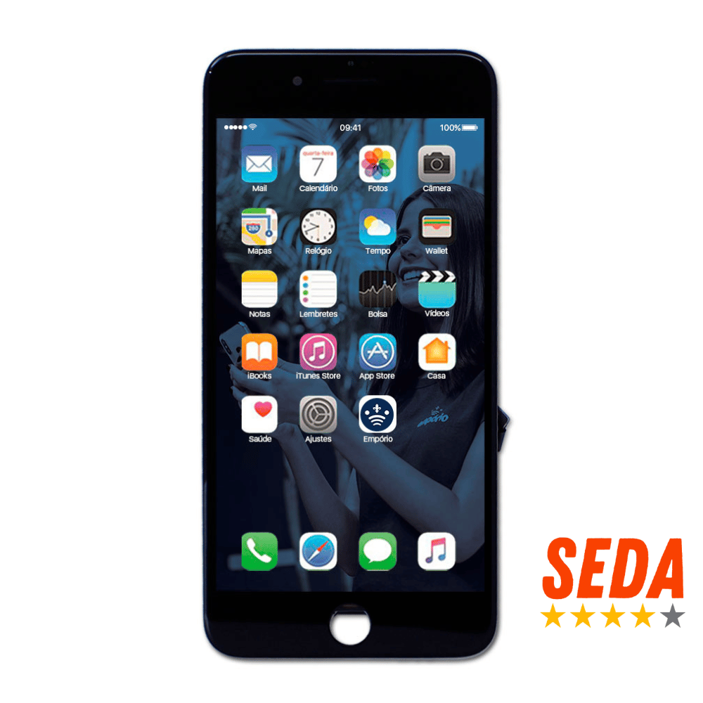 Apple Tela Frontal Touch Display Iphone 8 Plus - Seda - W&J peças