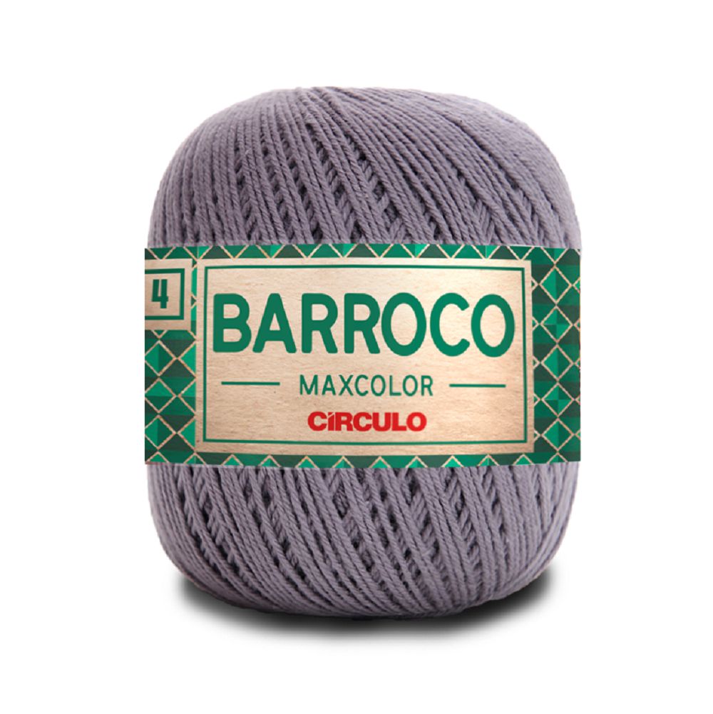 本 vb-16 No.4 Barbante Barroco Maxcolor 4/4 Círculo 8336 Cinza Chumbo - Sinha Moça