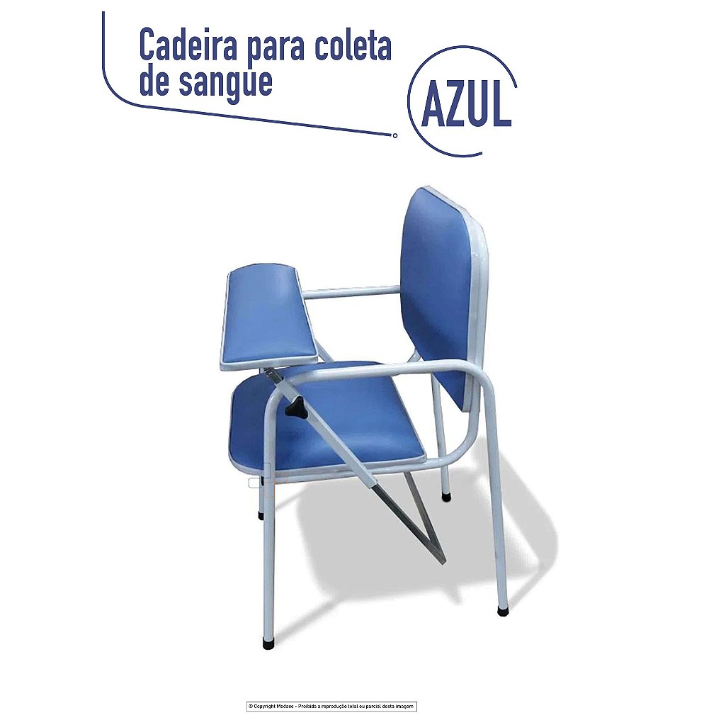 Cadeira Para Coleta De Sangue - Azul - Medaxo